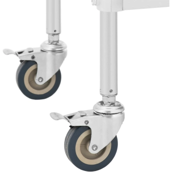  Wózek laboratoryjny zabiegowy STAL 2 półki 2 uchwyty 71 x 42 x 86 cm - zdj. dodatkowe 3