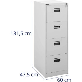  Szafka kartotekowa na akta dokumenty metalowa zamykana na klucz - 4 szuflady - zdj. dodatkowe 6