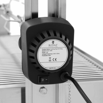  Grill węglowy z rożnem obrotowym elektrycznym do pieczenia prosiaka 4 W 15 kg 82 cm - zdj. dodatkowe 2