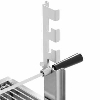  Grill węglowy z rożnem obrotowym elektrycznym do pieczenia prosiaka 4 W 15 kg 82 cm - zdj. dodatkowe 3