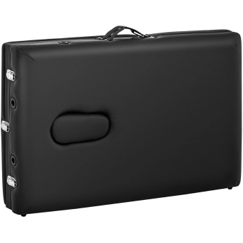  Stół łóżko do masażu składane szerokie z drewnianym stelażem DINAN BLACK - czarne - zdj. dodatkowe 3