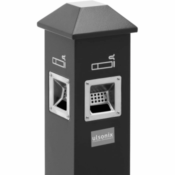  Popielnica popielniczka wolnostojąca zamykana z żelaza 3.5 l - ciemnoszara - zdj. dodatkowe 2