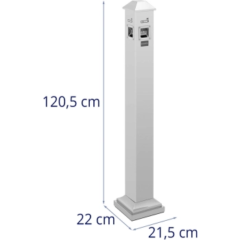  Popielnica popielniczka wolnostojąca zamykana 3.5 l - srebrna - zdj. dodatkowe 4