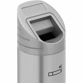  Popielnica popielniczka ścienna zewnętrzna zamykana 1.8 l - srebrna - zdj. dodatkowe 2
