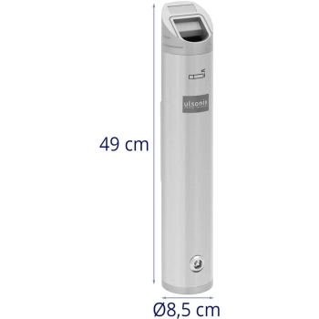  Popielnica popielniczka ścienna zewnętrzna zamykana 1.8 l - srebrna - zdj. dodatkowe 5
