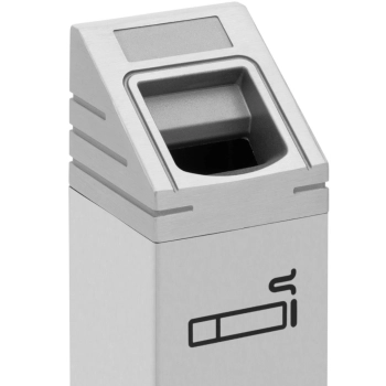  Popielnica popielniczka ścienna zewnętrzna zamykana 2 l - srebrna - zdj. dodatkowe 2