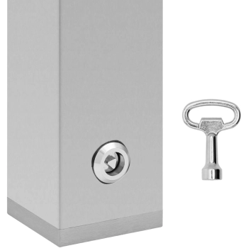  Popielnica popielniczka ścienna zewnętrzna zamykana 2 l - srebrna - zdj. dodatkowe 4