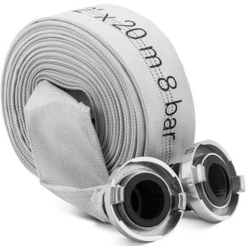 Wąż parciany płaski strażacki do wody ze złączem storz 2'' 52 mm 8-24 bar 20 m