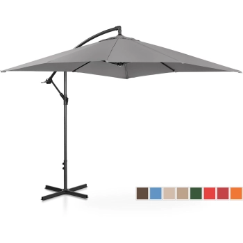  Parasol ogrodowy na wysięgniku kwadratowy 250 x 250 cm ciemnoszary - zdj. dodatkowe 1