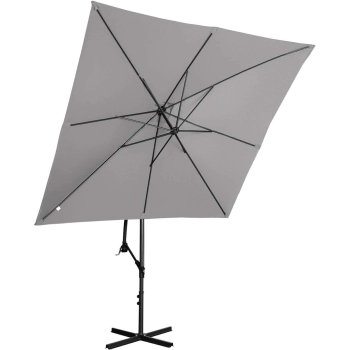  Parasol ogrodowy na wysięgniku kwadratowy 250 x 250 cm ciemnoszary - zdj. dodatkowe 6