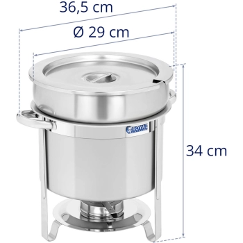  Podgrzewacz do potraw stołowy okrągły na pastę z pokrywą 10.5 l - zdj. dodatkowe 5