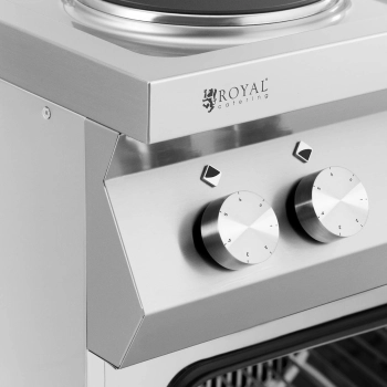  Kuchnia elektryczna 6 palnikowa z piekarnikiem konwekcyjnym i szafką 400 V 15600 W - zdj. dodatkowe 2