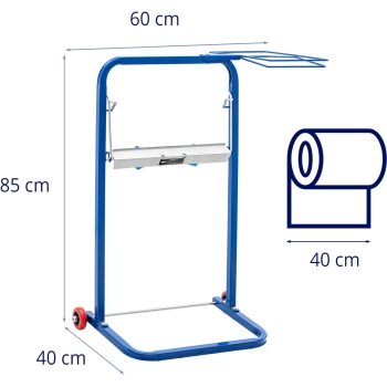  Stojak podajnik na czyściwo przemysłowe z uchwytem na worek szer. 40 cm śr. 50 cm do 10 kg - zdj. dodatkowe 5