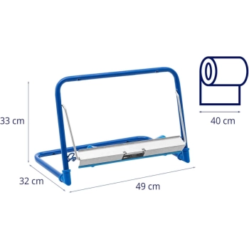  Wieszak uchwyt na czyściwo przemysłowe ścienny szer. 40 cm śr. 50 cm do 5 kg - zdj. dodatkowe 4