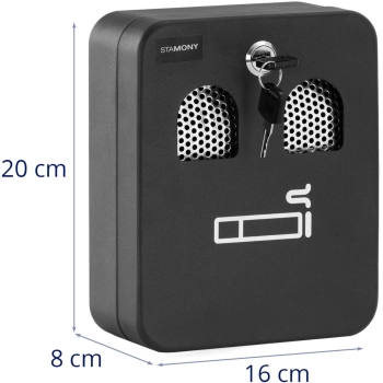  Popielniczka ścienna z wyjmowanym pojemnikiem zamykana na klucz 20 x 16 x 8 cm - zdj. dodatkowe 5