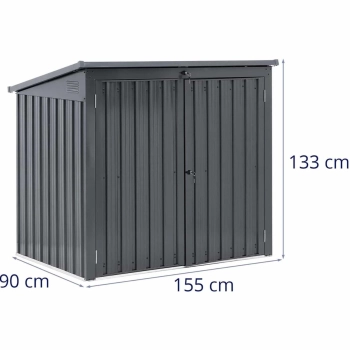  Osłona obudowa na 2 kosze kubły na śmieci 240 l metalowa - zdj. dodatkowe 6