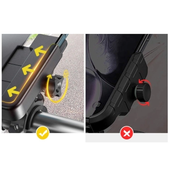  Metalowy uchwyt na telefon do roweru. hulajnogi czarny - zdj. dodatkowe 10