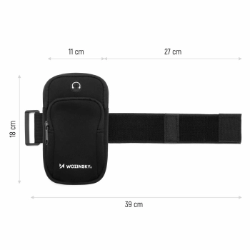  Opaska na telefon do biegania armband czarna - zdj. dodatkowe 2
