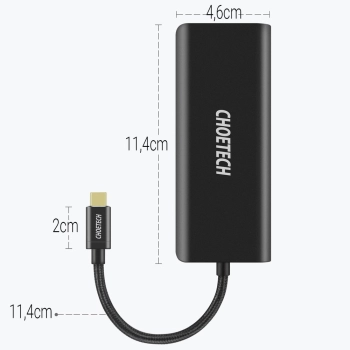  Stacja dokująca adapter hub USB Typ C 6w1 100W PD czarny - zdj. dodatkowe 6