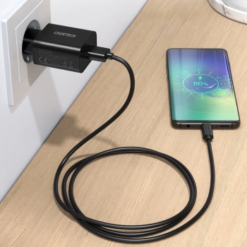  Szybka ładowarka sieciowa QuickCharge 3.0 18W 3A + kabel USB 1m czarny - zdj. dodatkowe 3