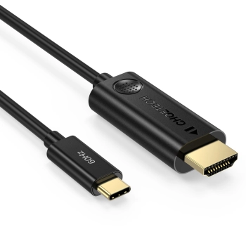  Kabel adapter przejściówka z USB Typ C - HDMI 2.0 4K 60Hz 1.8m czarny - zdj. dodatkowe 2