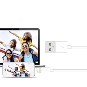  Kabel przewód USB-A - Lightning MFI 1.8m certyfikowany biały - zdj. dodatkowe 5