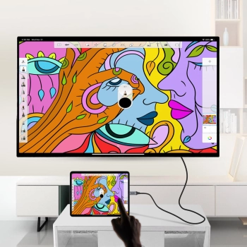  Przejściówka HUB USB Typ C - HDMI 2.0 + kabel HDMI 2m szary - zdj. dodatkowe 7