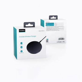  Ładowarka indukcyjna podblatowa 10W + ładowarka EU z kablem zasilającym czarna - zdj. dodatkowe 4