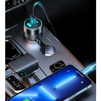  Szybka ładowarka samochodowa 130W 2xUSB-C + USB-A czarny - zdj. dodatkowe 6