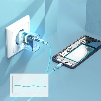  Ładowarka sieciowa Q5004 20W PD do iPhone 12 13 ZESTAW 2szt biały - zdj. dodatkowe 7