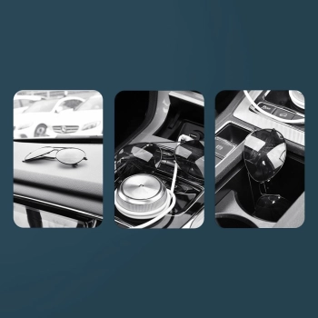  Uchwyt klips samochodowy na okulary srebrny - zdj. dodatkowe 7