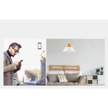  Trzykanałowy dotykowy włącznik światła przełącznik przycisk WiFi 433 MHz RF czarny T3EU3C-TX - zdj. dodatkowe 5