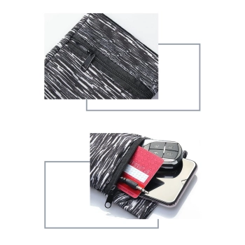  Opaska na ramię do biegania ćwiczeń fitness armband paski biały-czarny - zdj. dodatkowe 6