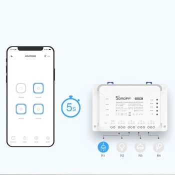  Inteligentny 4-kanałowy przekaźnik przełącznik prądu WiFi biały 4CHR3 - zdj. dodatkowe 5