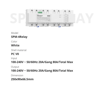  Inteligentny przełącznik miernik zużycia prądu mocy WiFi Ethernet SPM-4Relay - zdj. dodatkowe 2