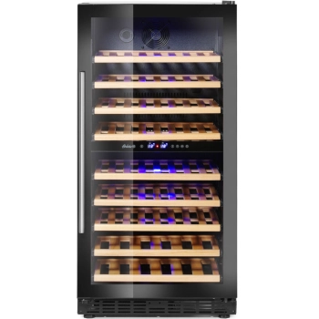  Lodówka chłodziarka do wina dwustrefowa na 72 butelki 232 l 110 W - zdj. dodatkowe 2