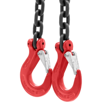  Zawiesie łańcuchowe transportowe 2-cięgnowe z hakami 2 x 1 m 2800 kg - zdj. dodatkowe 3