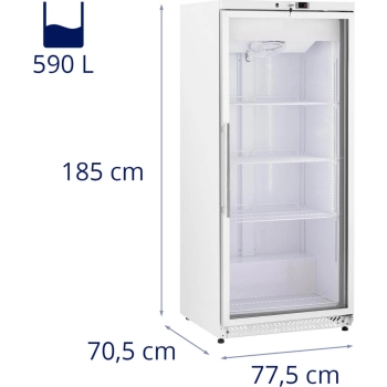  Lodówka chłodziarka gastronomiczna przeszklona 4 półki 590 l 228 W - zdj. dodatkowe 8