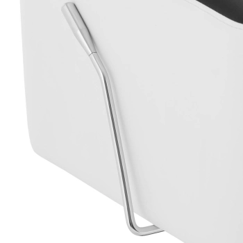  Fotel fryzjerski barberski kosmetyczny z podnóżkiem wys. 47-63 cm czarno - biały - zdj. dodatkowe 4