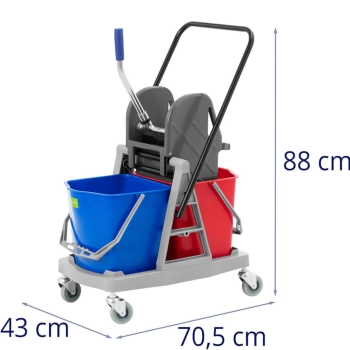  Wózek do sprzątania mycia podłóg 2 wiadra wyciskarka 2x 17 l - zdj. dodatkowe 6