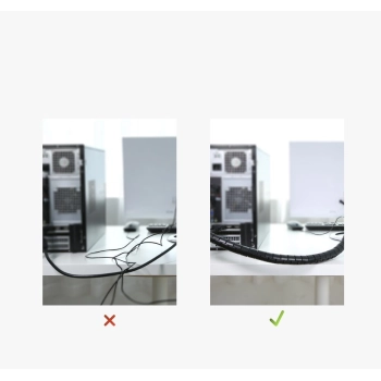  Maskownica organizer do kabli 5m czarny - zdj. dodatkowe 9