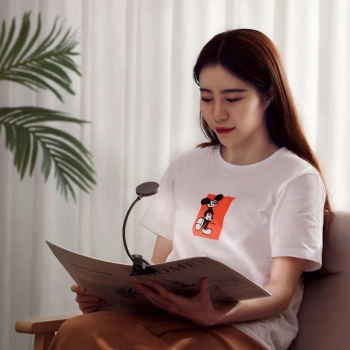  Mini lampka lampa LED do czytania ekranu z klipsem szary - zdj. dodatkowe 9