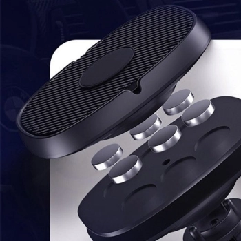  Samoprzylepny przyklejany magnetyczny uchwyt samochodowy do telefonu na deskę rozdzielczą czarny - zdj. dodatkowe 8