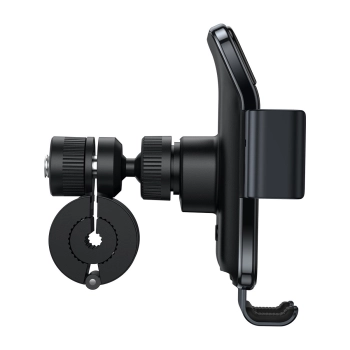  Rowerowy uchwyt na smartfon telefon z ładowarka solarną panelem słonecznym czarny - zdj. dodatkowe 1