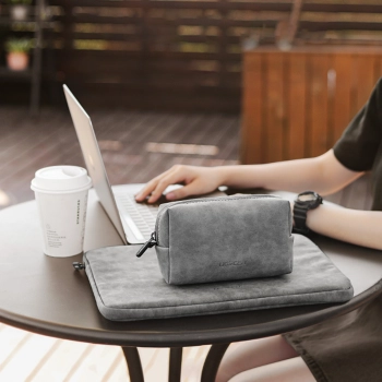  Etui pokrowiec orgaznizer saszetka wielofunkcyjna na akcesoria 19x12x8cm szary - zdj. dodatkowe 4