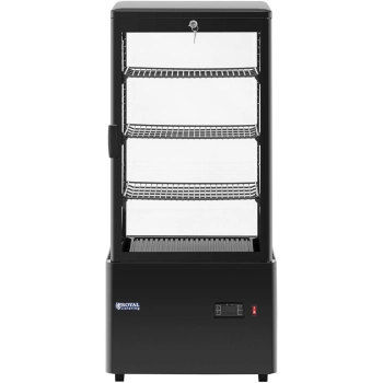  Witryna chłodnicza ekspozycyjna przeszklona 4 poziomy 78 l - czarna - zdj. dodatkowe 5