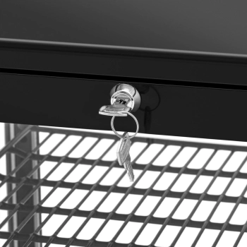  Witryna chłodnicza ekspozycyjna przeszklona 3 poziomy 58 l - czarna - zdj. dodatkowe 4