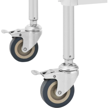  Wózek laboratoryjny zabiegowy kosmetyczny ze stali 2 szuflady 2 półki 85 x 54 x 28 cm - zdj. dodatkowe 3