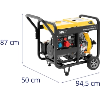  Agregat prądotwórczy generator prądu Diesel 12.5 l 230/400 V 7500 W AVR Euro 5 - zdj. dodatkowe 7