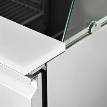  Stół chłodniczy sałatkowy 3-drzwiowy z nadstawą szklaną 8x GN 368 l - zdj. dodatkowe 3